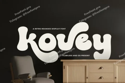 Retro display kovey font  free font download | freefont Pro