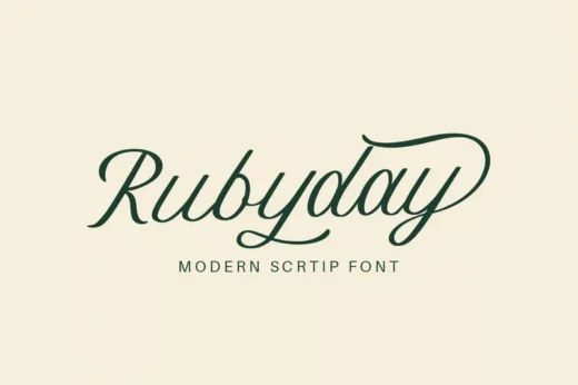 Rubyday – Modern Script Typeface