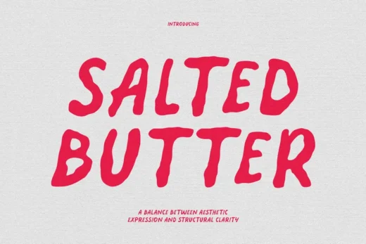 Saltedbutter  free font download | freefont Pro