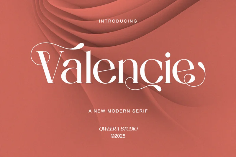 Valencie   minimal modern swashes logo serif  free font download | freefont Pro