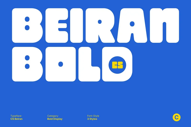 Beiran  chunky font  free font download | freefont Pro