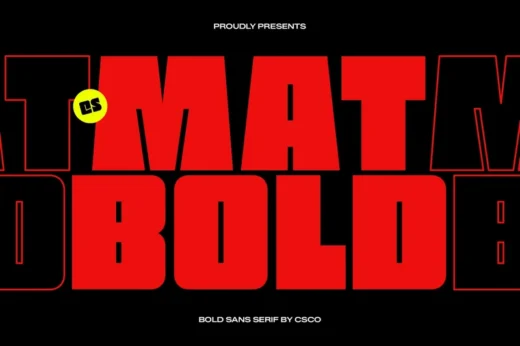 Matbold – Modern Thick Font