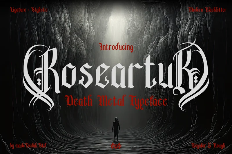 Roseartuk   blackletter font  free font download | freefont Pro